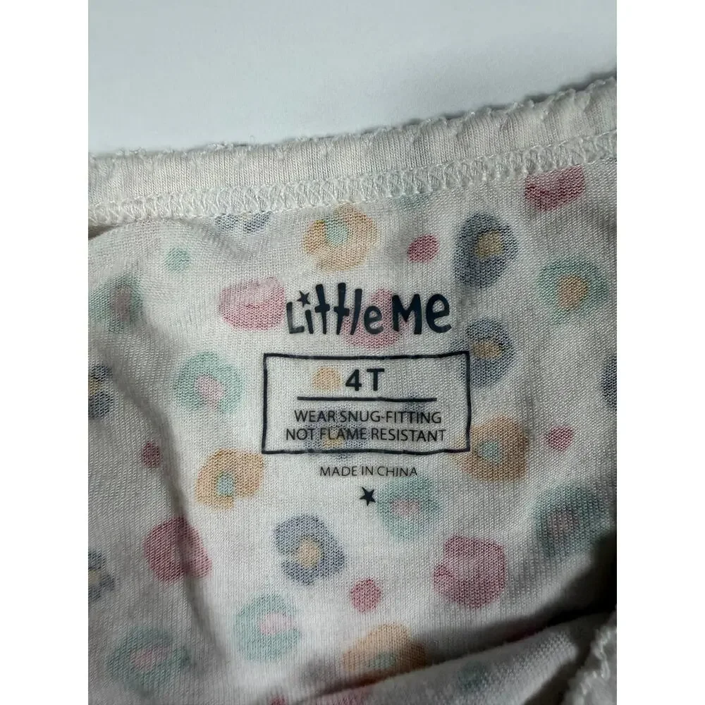 Little Me Bamboo Long Sleeve Leopard Print Pajamas size 4